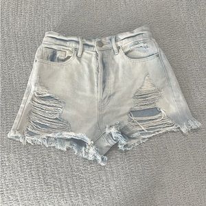 PacSun Ultra High Rise Vintage Shorts - light denim SIZE:25